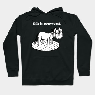 classic ponytoast white text Hoodie